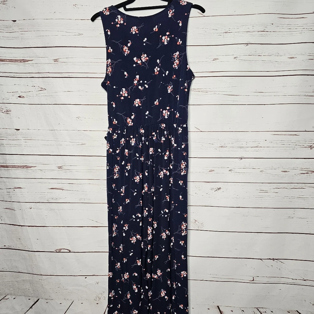 Kaileigh Floral Faux Wrap Wide Leg Jumpsuit - Picture 2 of 16
